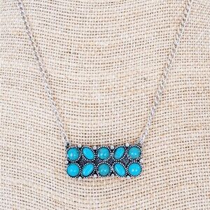 Elegant Silver and Turquoise Necklace